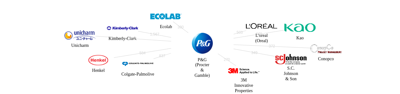 PG 보유 US 특허를 피인용forward citation하는 후행 특허 보유 기업 네트워크 데이터 기준일 20240101 그림