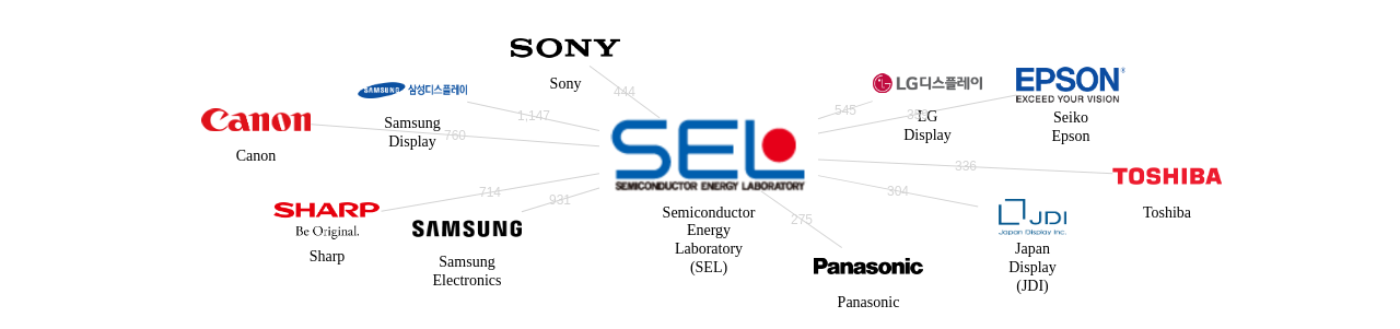 SEL 보유 US 특허를 거절시키는데 사용된 선행 특허 보유 기업 네트워크 데이터 기준일 20240101 그림