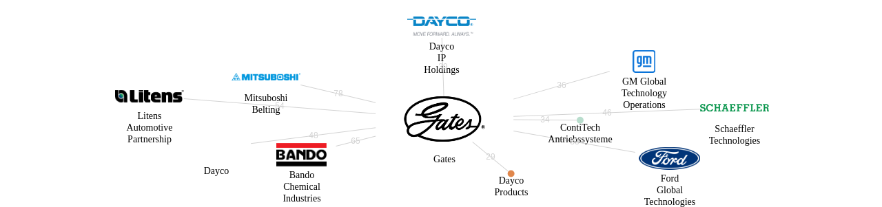 Gates 보유 US 특허를 피인용forward citation하는 후행 특허 보유 기업 네트워크 데이터 기준일 20240101 그림